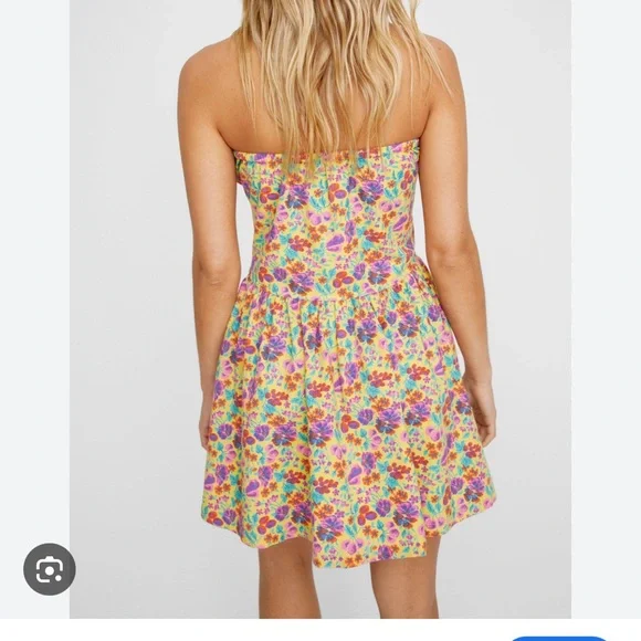 Nasty Gal Ditsy printed bustier Skater dress - Picture 3 of 3